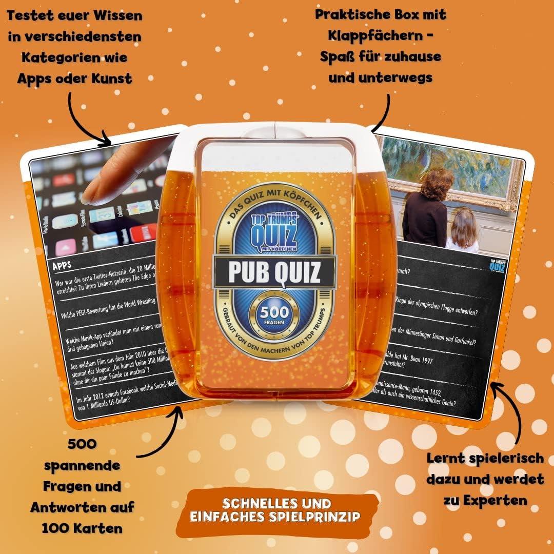 Detalle 2 de Winning Moves Top Trumps Quiz Pub Quiz Edition