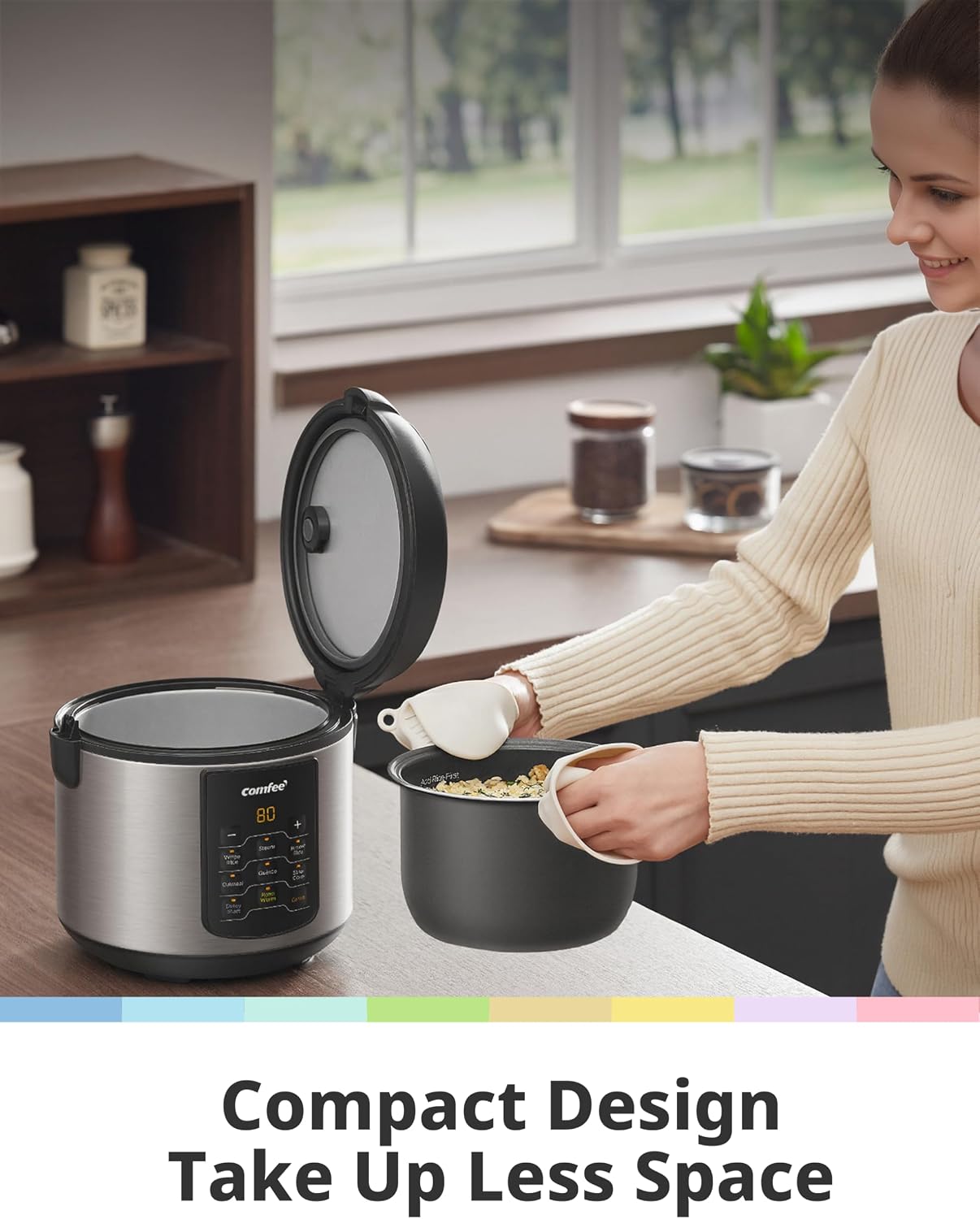 Thumbnail 4 de COMFEE' Compact Rice Cooker 2 QT 🍚