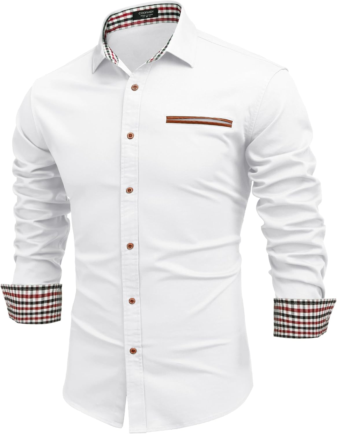 Detalle de COOFANDY Denim Shirt Langarm – Jeanshemd mit Kent-Kragen und Cowboy-Style