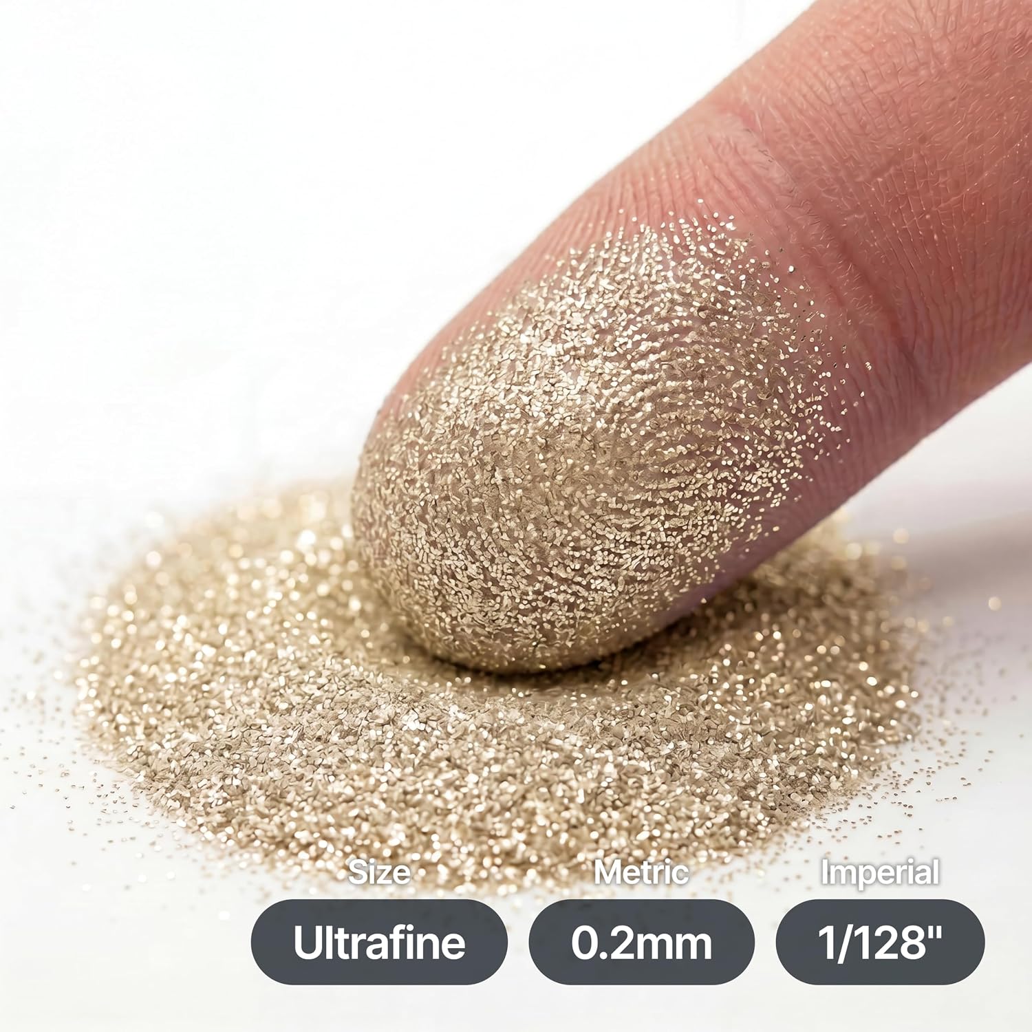Thumbnail 4 de Champagne Gold Glitter Shaker (130g) – Ultrafine Metallic Flake for Resin, Epoxy, Nails & Crafts