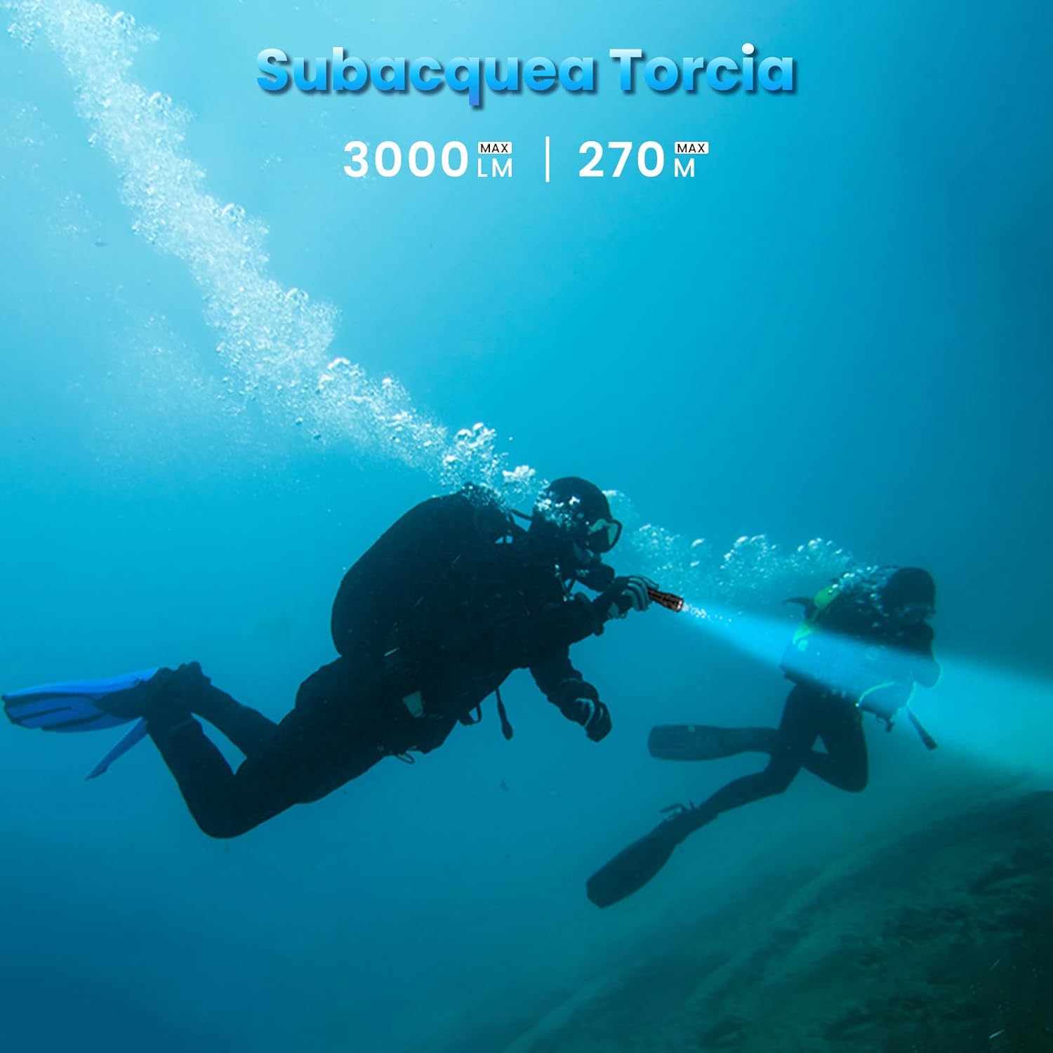 Thumbnail 1 de Sofirn SD05 torcia subacquea LED 3000 lumen con batteria 21700, anello magnetico e impermeabilità IPX8