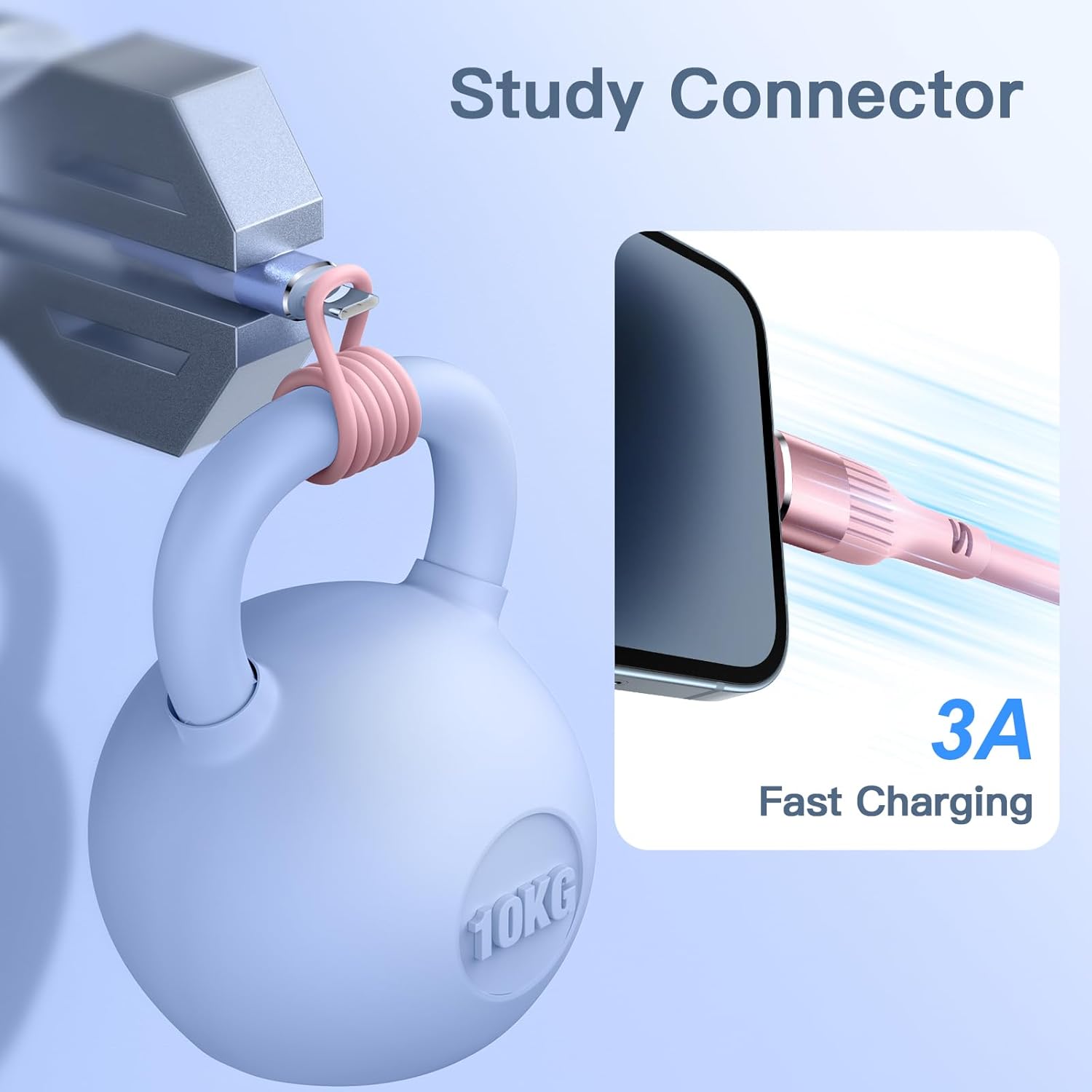 Thumbnail 2 de Nebite USB-C Charger Cable 60W 10FT (3 Pack) – USB-C to USB-C PD 3.0 Fast Charging
