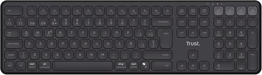Thumbnail 1 de Trust Vaiya Teclado inalámbrico multidispositivo recargable 55% ♻️⌨