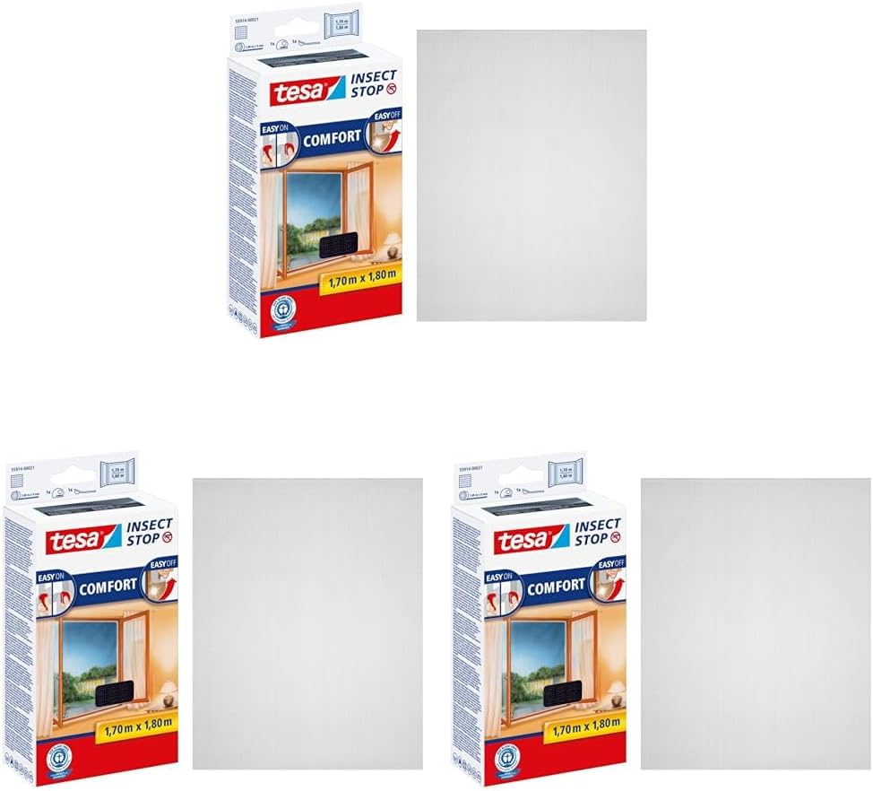 Thumbnail 6 de tesa INSECT STOP Klett Fliegengitter Premium für Fenster, 120 × 240 cm in Anthrazit