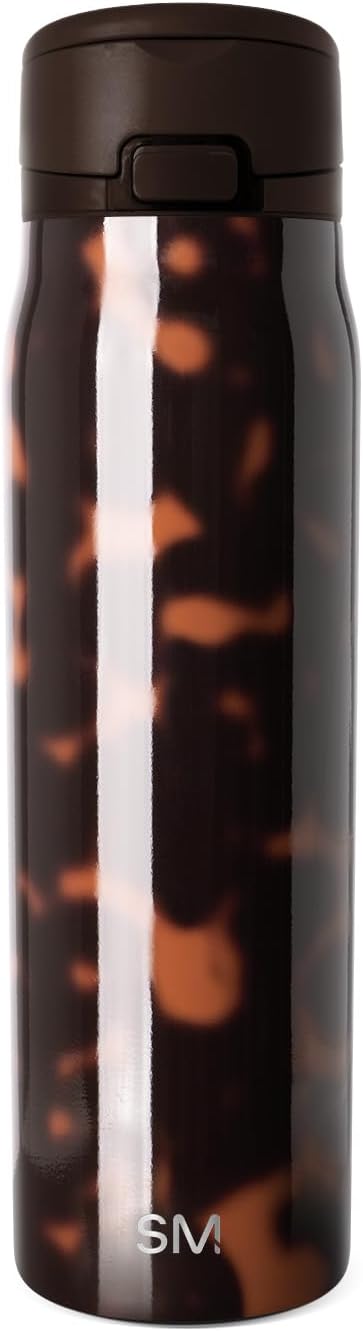 Detalle de Simple Modern Mesa Loop 30oz Water Bottle (Tortoise) — Cupholder Friendly, Insulated Stainless Steel