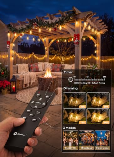 Detalle de Brightown 52FT Solar String Lights Outdoor Waterproof – 26Hrs Runtime