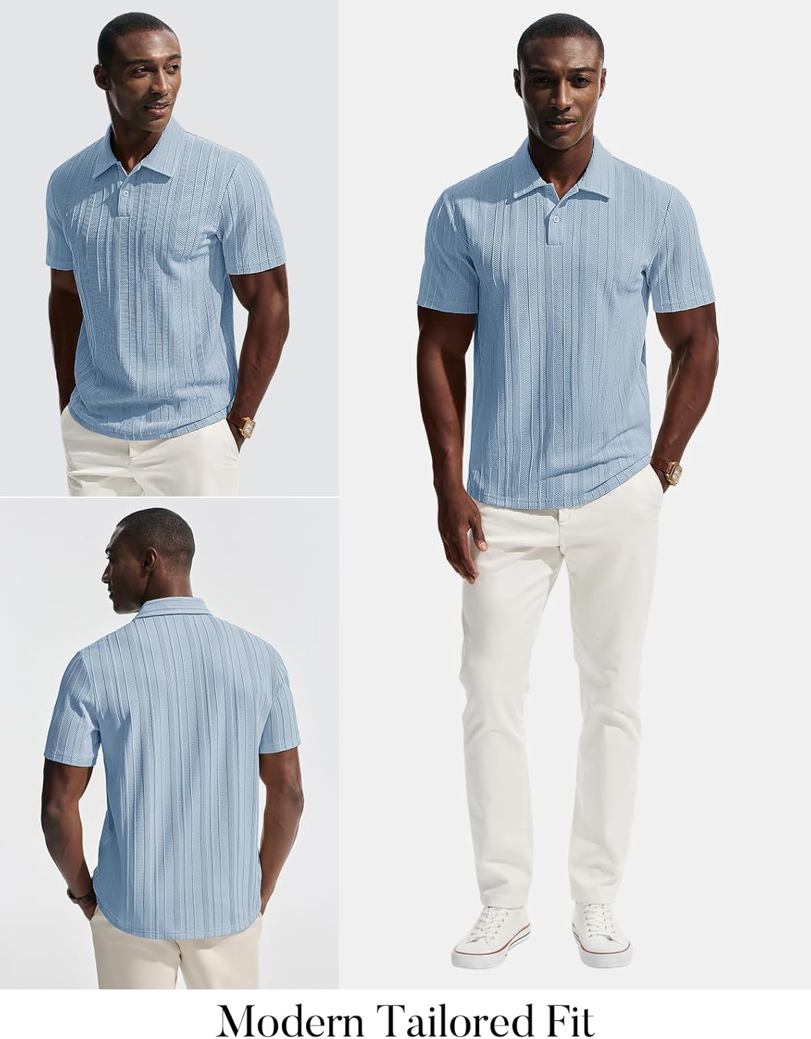 Thumbnail 1 de PJ PAUL JONES Poloshirt Herren Kurzarm Sommer – Strick Polohemd, atmungsaktiv