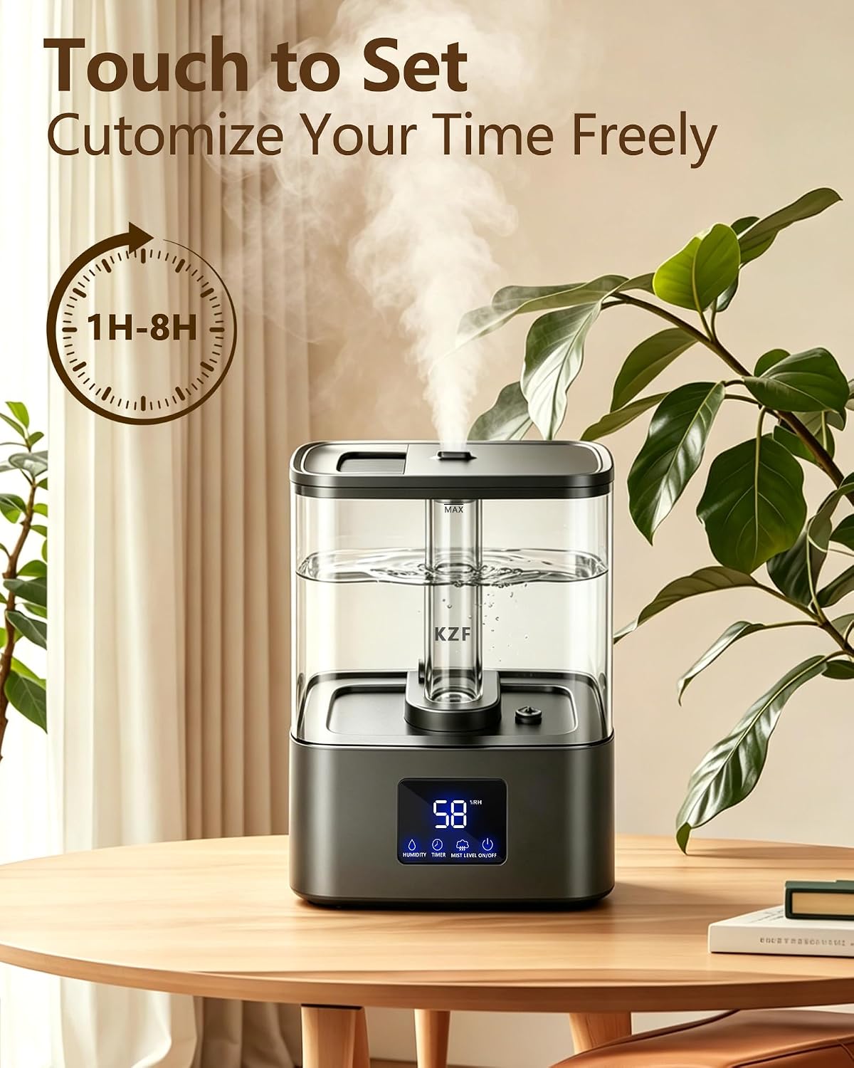 Thumbnail 6 de KZF ZG-521 4L Cool Mist Humidifier with Top-Fill Tank and Humidity Control