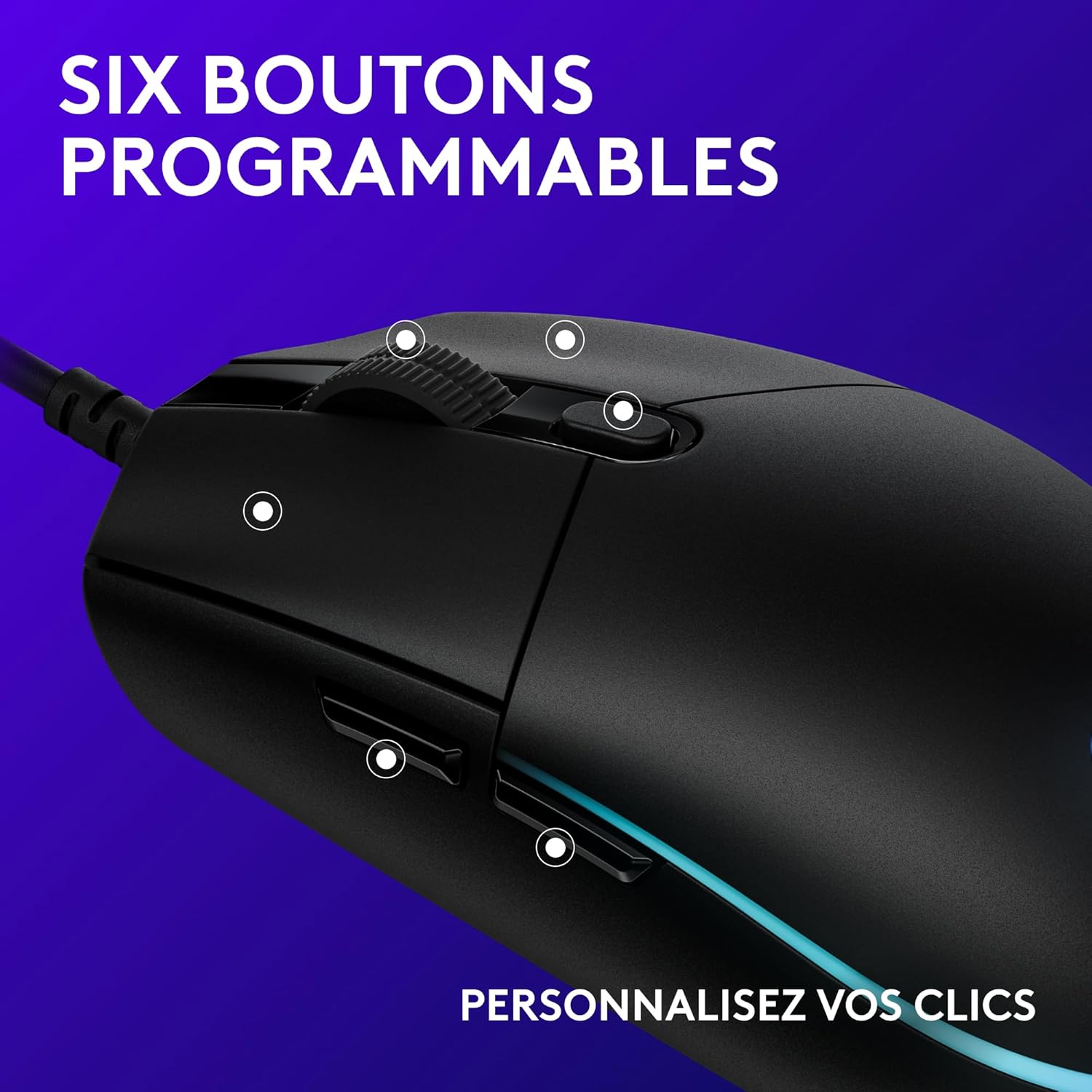 Thumbnail 2 de Logitech G203 LIGHTSYNC USB Souris Gaming — efficacité et RGB personnalisable