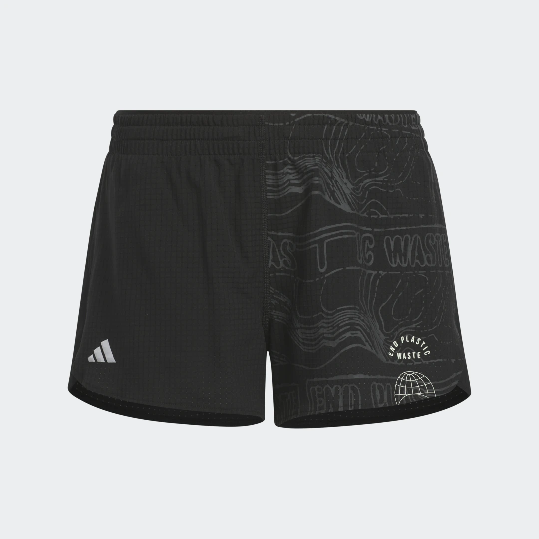 Detalle de Pantalón corto Run for the Oceans de Adidas, negro