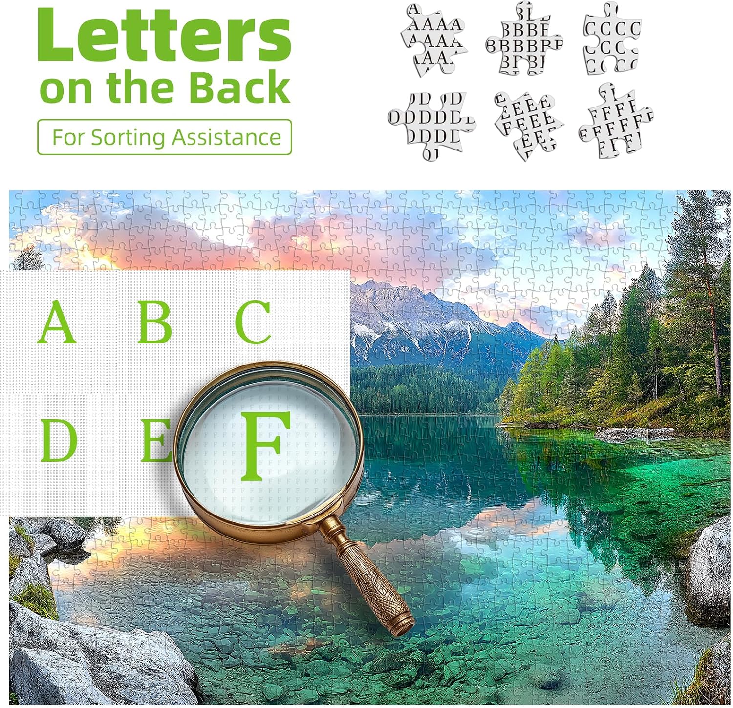 Detalle de Eibsee Lake 1,000-Piece Jigsaw Puzzle