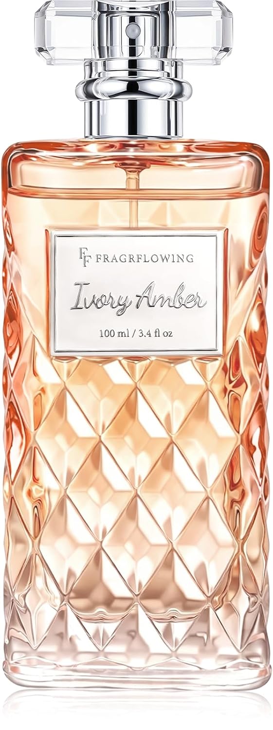 Detalle de FF FRAGRFLOWING Ivory Amber Perfume for Women, Alcohol-Free Floral, 3.4 Fl Oz