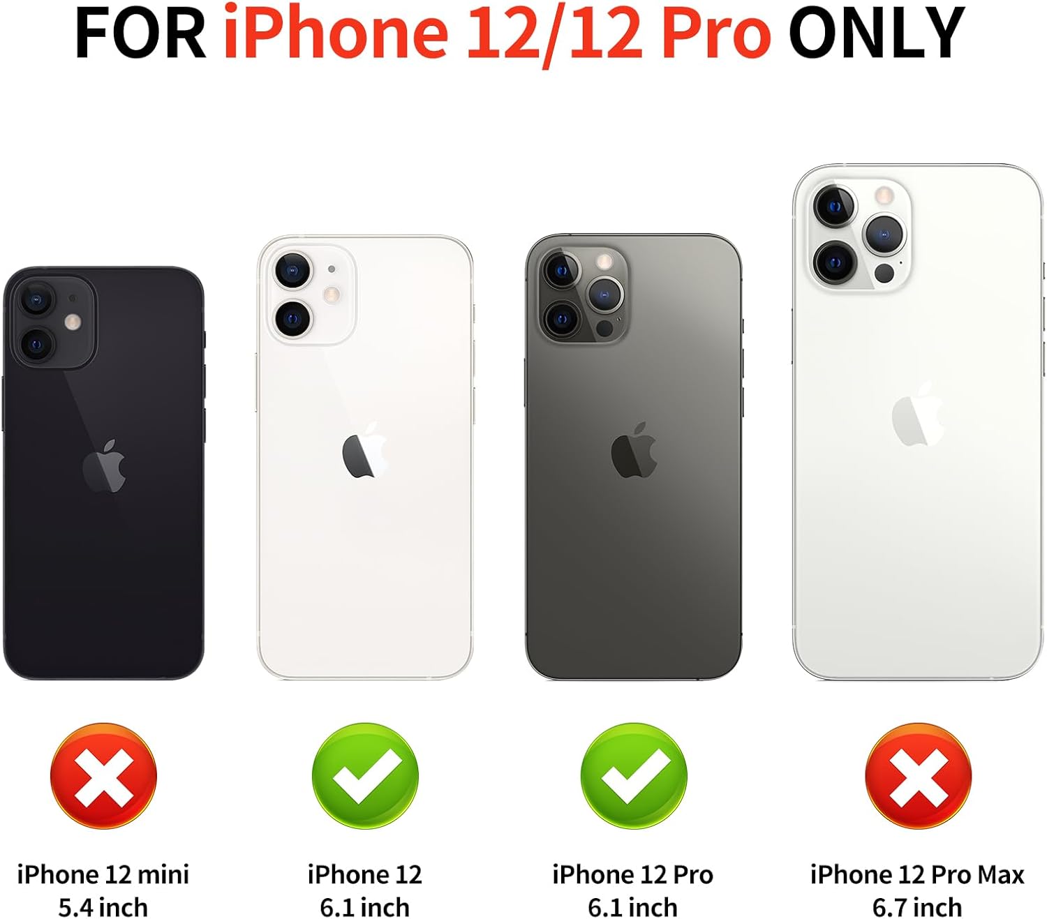 Detalle 2 de Aolcev iPhone 12 / 12 Pro case with card holder (up to 4 cards) – dual-layer shockproof wallet cover, black