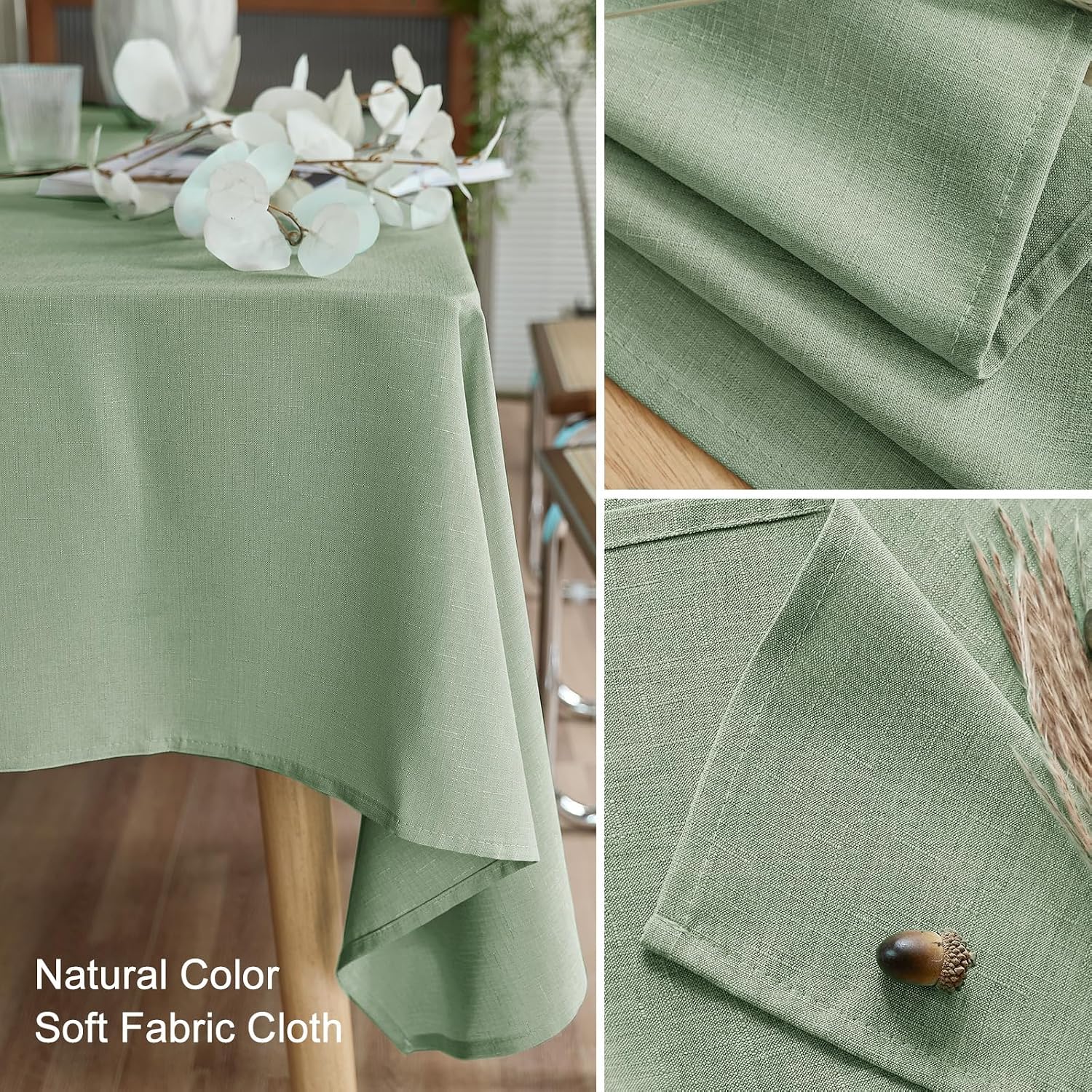 Detalle 2 de AUSSPVOCT Textured Tablecloth, 52 x 70 Inches