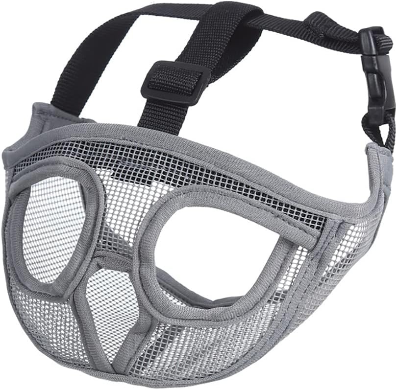Thumbnail 1 de Short Snout Adjustable Mesh Dog Muzzle for Biting, Barking and Training (Bulldog, Pug, Shih Tzu, Pekingese)