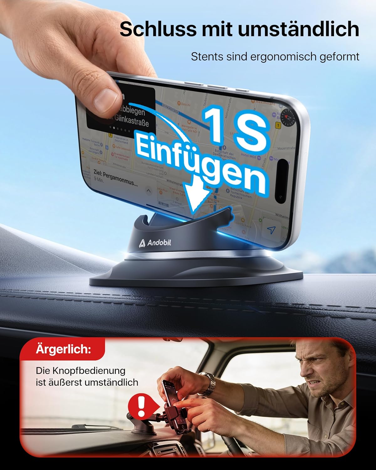 Detalle de andobil 2026 Upgrade Handyhalterung Auto 360°