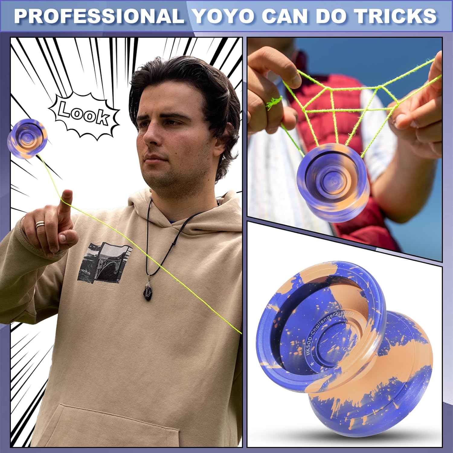 Thumbnail 2 de Hksod C2 Yo-Yo Responsive Metal Kit with 10 Strings
