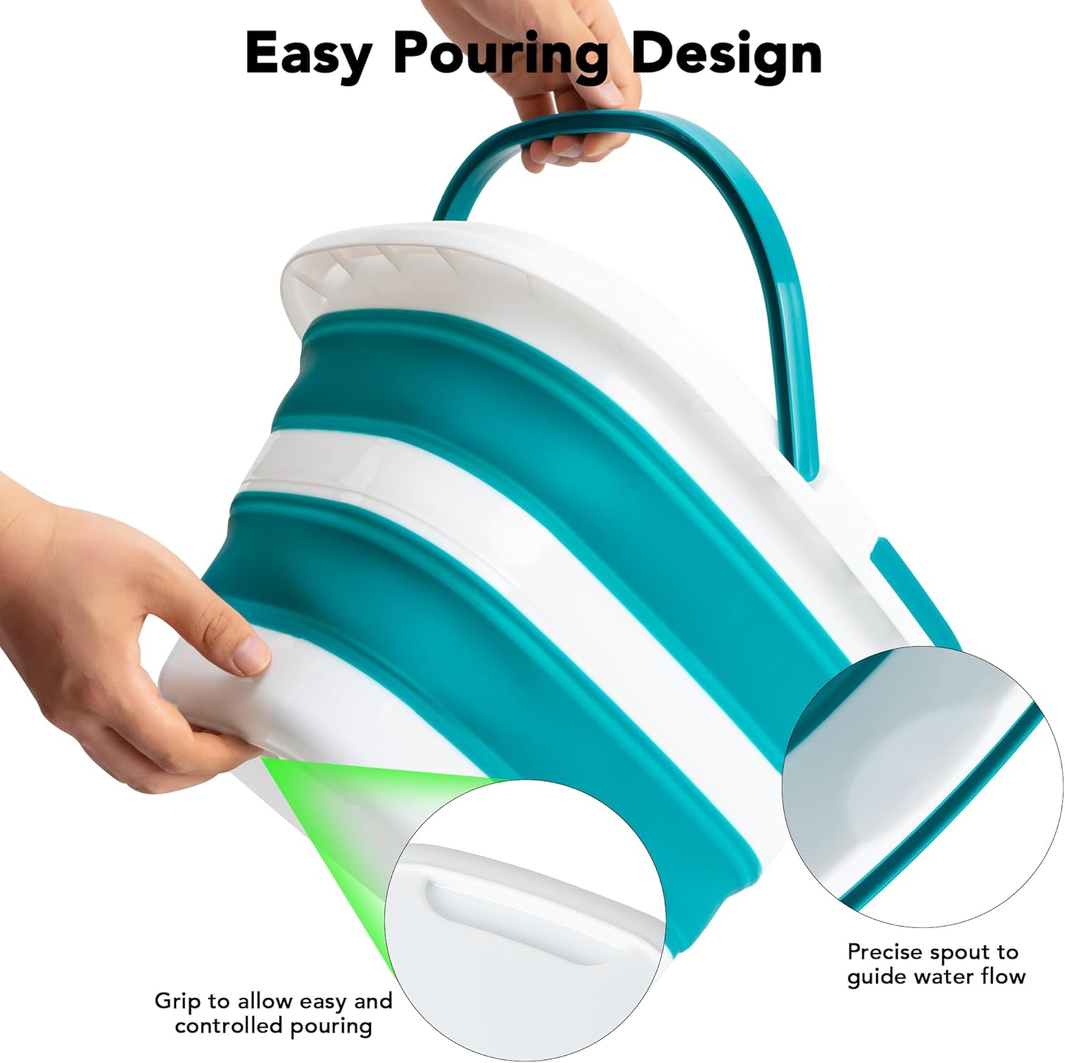 Detalle 2 de Collapsible Mop Bucket 16L for Cleaning 🧽