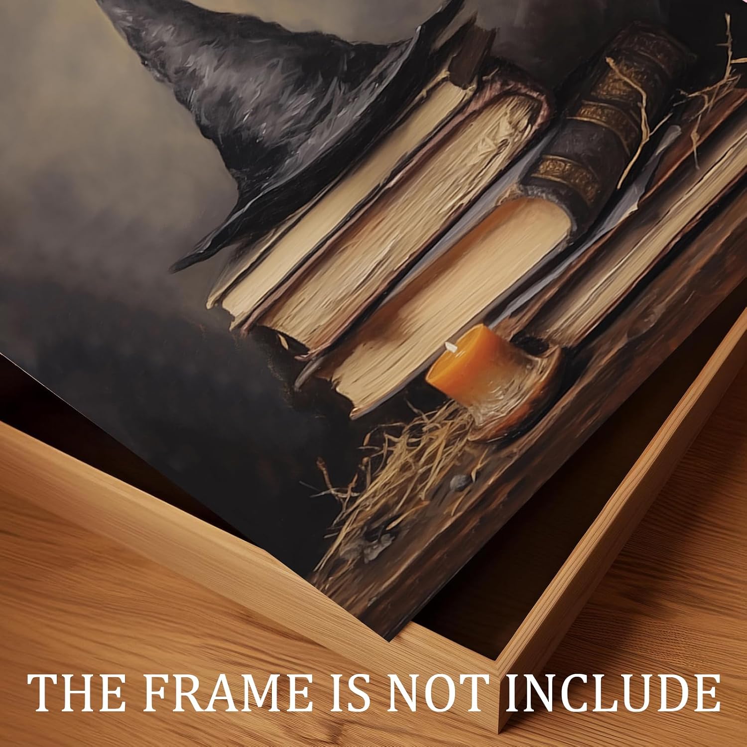 Detalle 1 de SWZHHYL Vintage Witchy Spells Canvas Wall Art, 8 x 10-Inch Unframed Print
