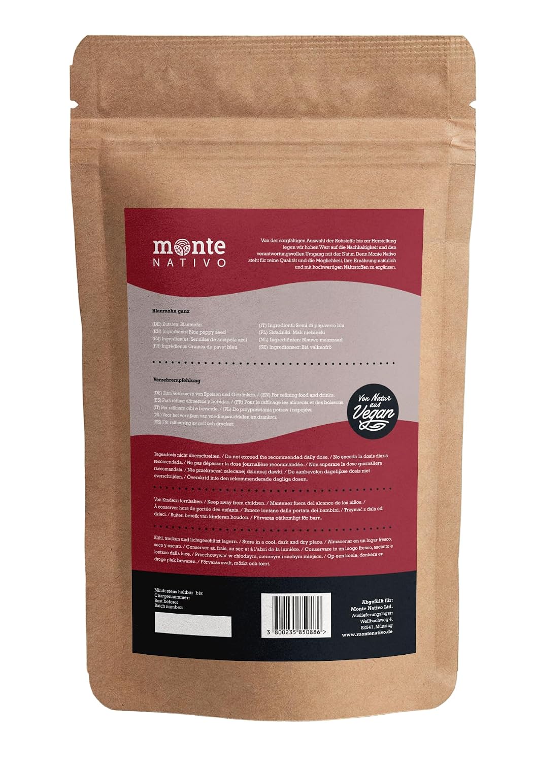 Detalle 2 de Blaumohn Monte Nativo 500 g 🍽