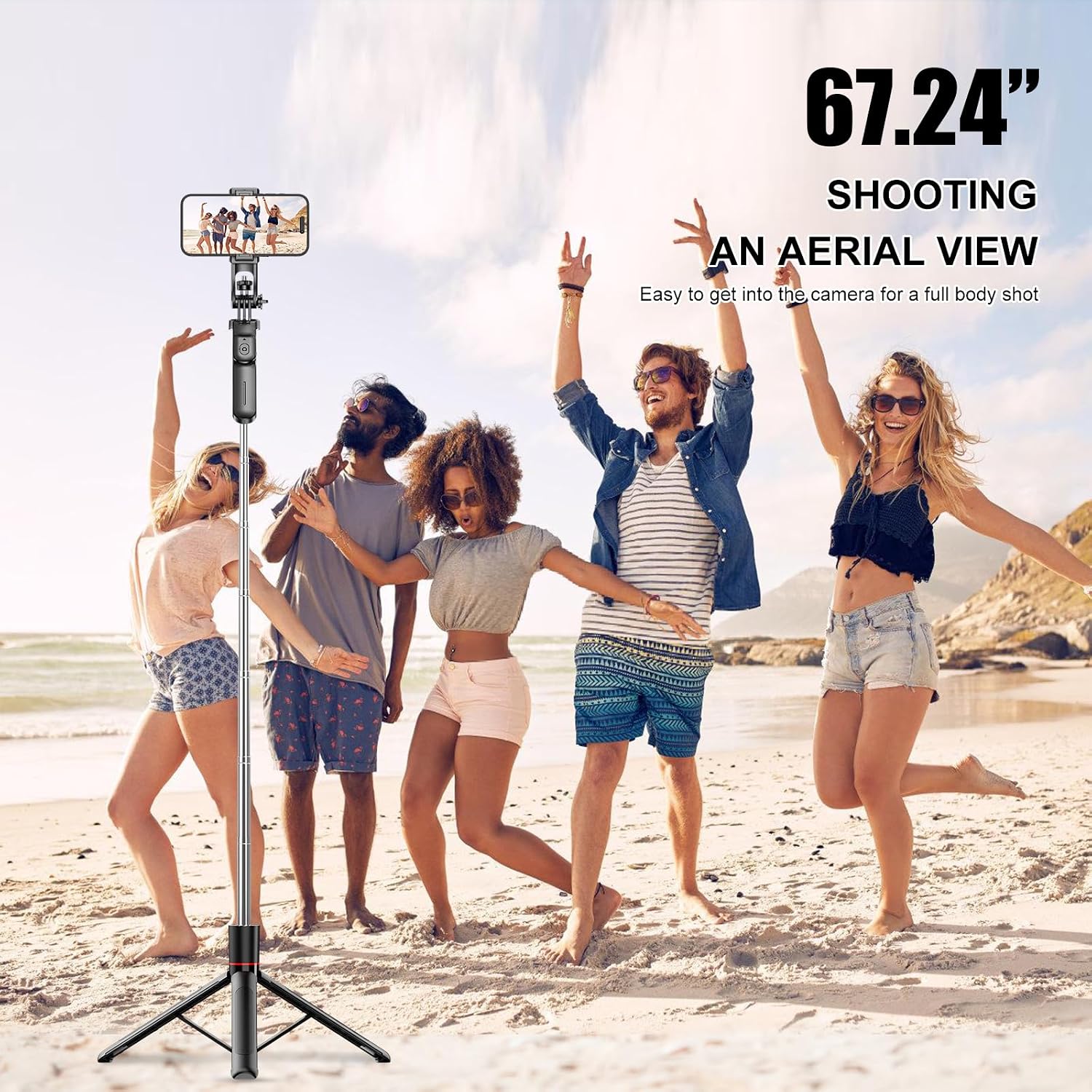 Thumbnail 6 de 67" Selfie Stick Tripod for iPhone — Extendable Stand