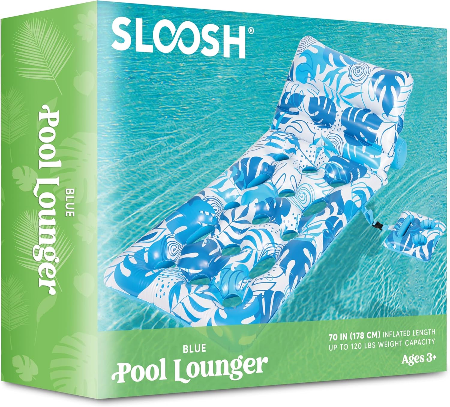 Thumbnail 6 de SLOOSH inflatable pool float for adults with adjustable backrest, cup holders and phone holder