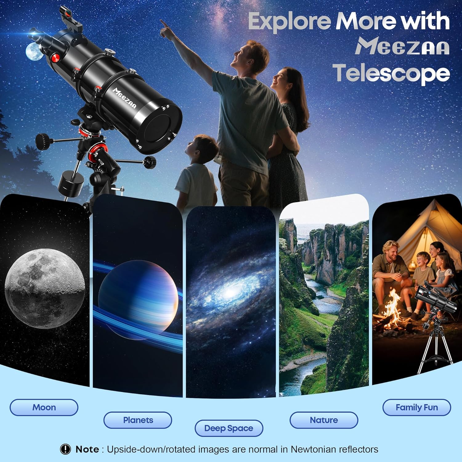 Thumbnail 6 de MEEZAA 150EQ Newtonian Reflector Telescope