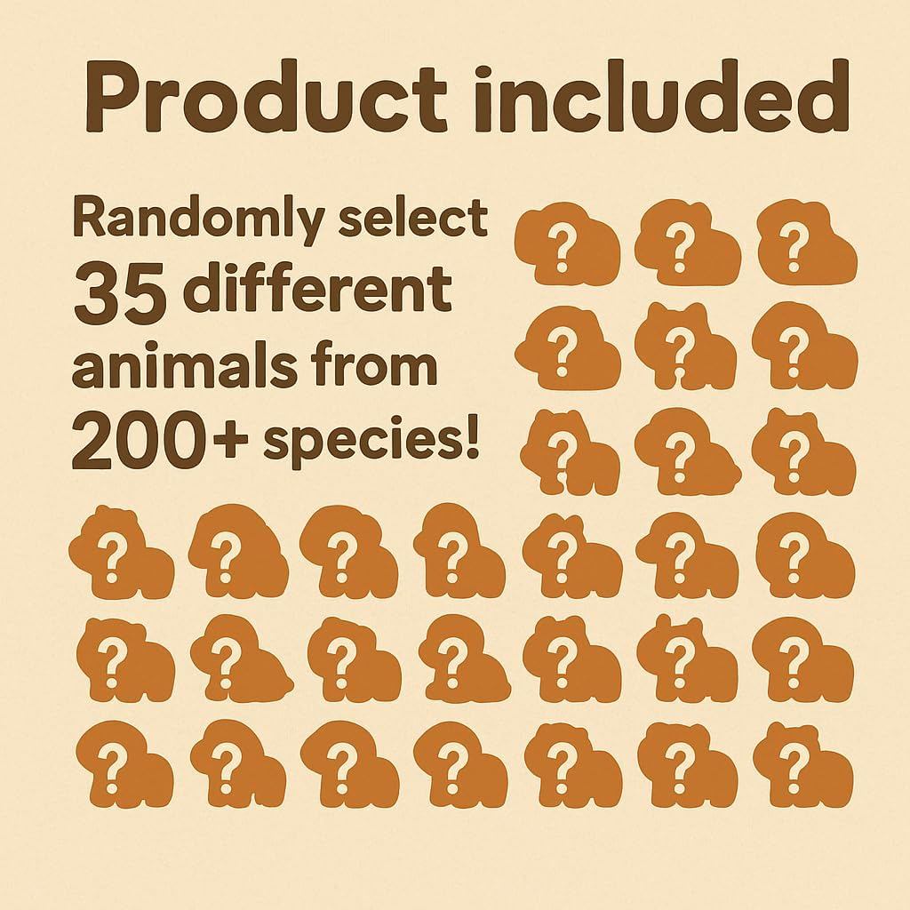 Thumbnail 1 de 35 PCS Mystery Animal Figurines: Random 3D Printed Miniatures for Fun, Fidgeting, and Gifts