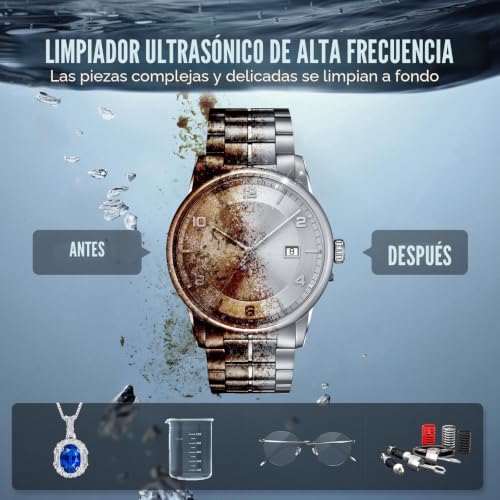 Thumbnail 5 de VEVOR Limpiador ultrasónico 3 L, 40 kHz, 120 W con desgasificación y calentador para joyería