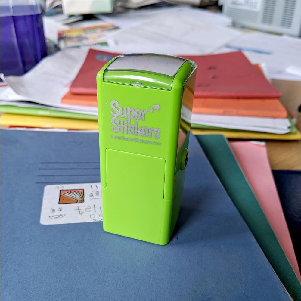 Detalle de SuperStickers Star Pre Inked Stamper - Green, 28mm