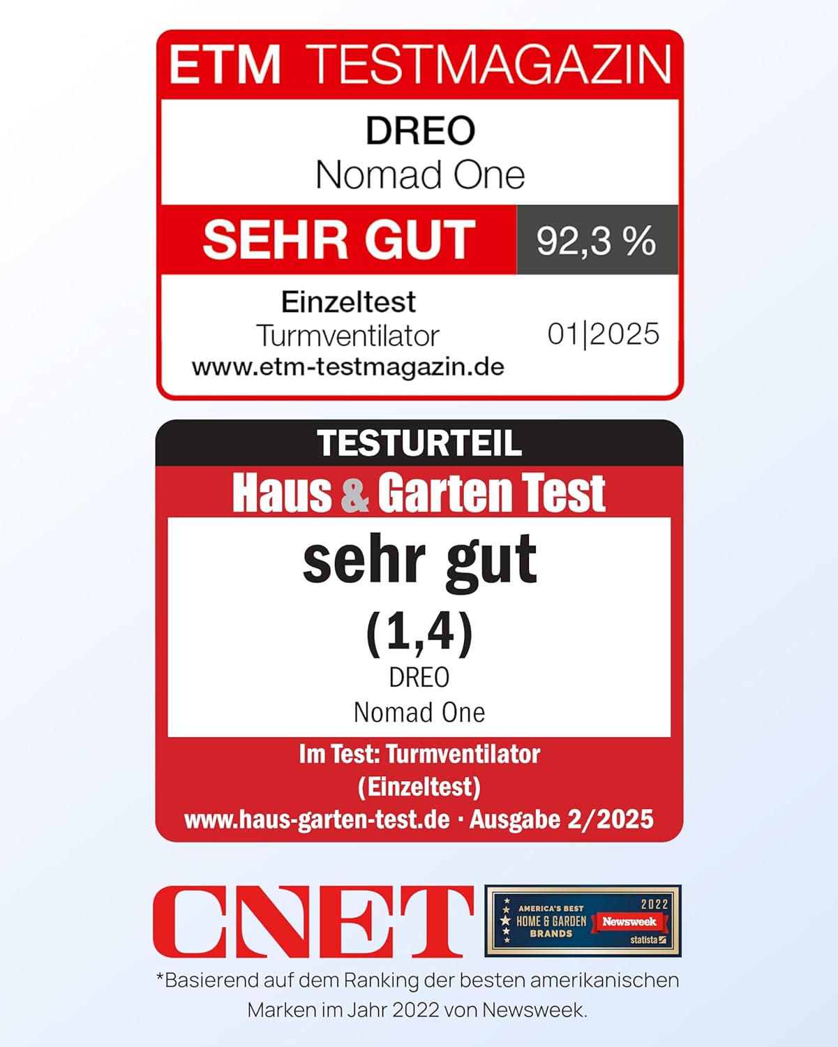 Thumbnail 1 de Dreo Smart Leiser Turmventilator Nomad One S mit App, Sprachsteuerung & 90°-Oszillation