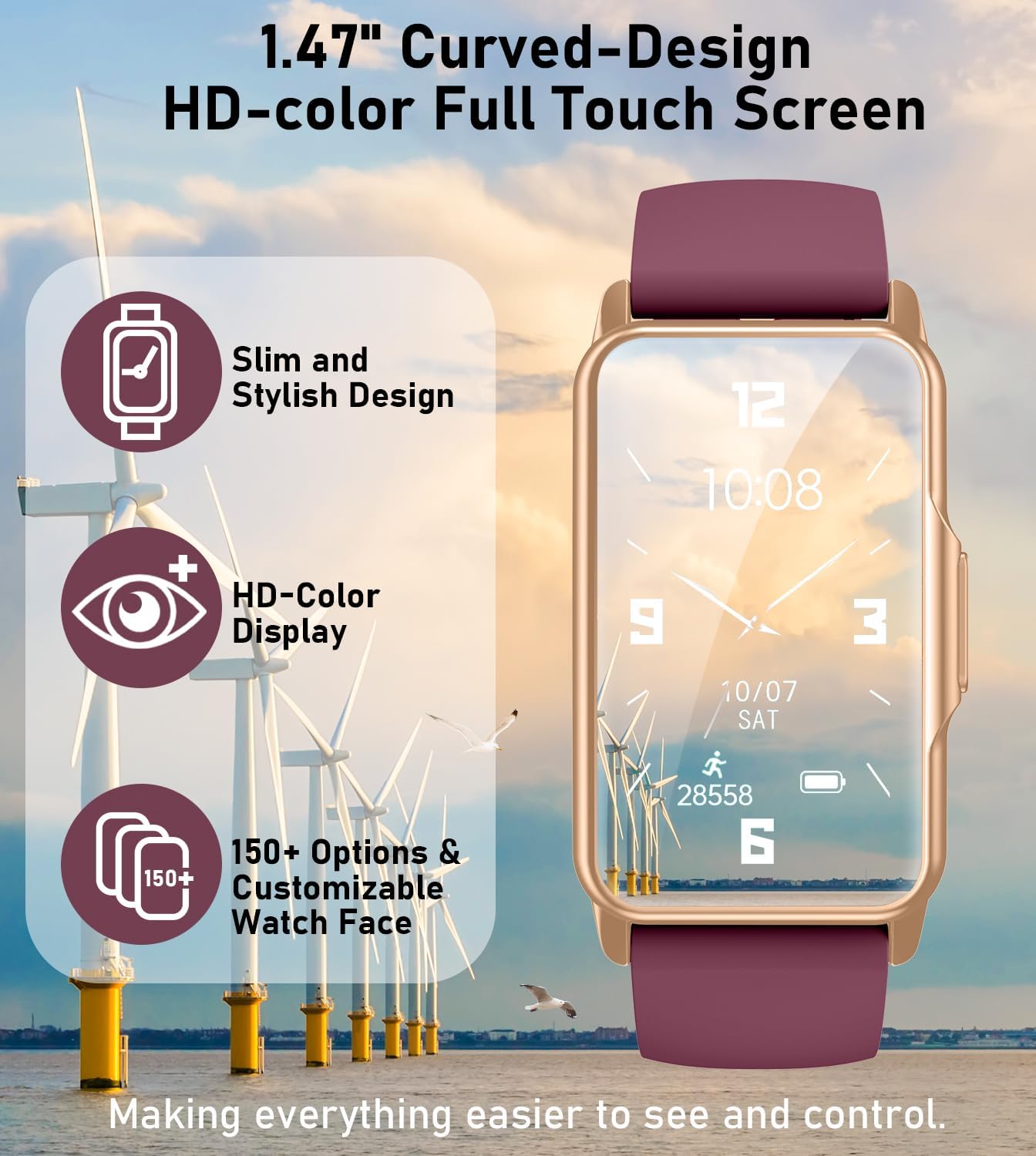 Detalle 2 de Smart Watch Fitness Tracker with 1.47-inch Display