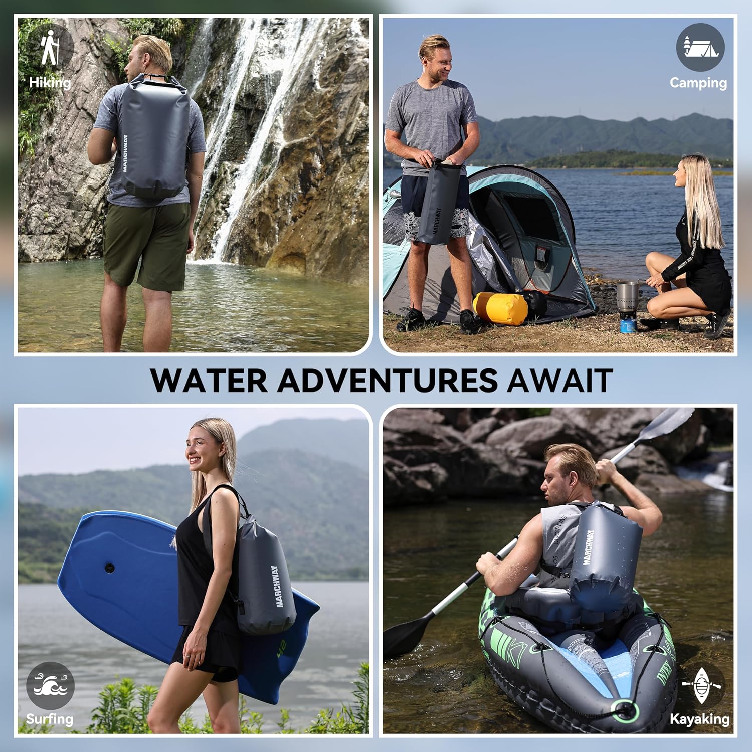 Thumbnail 5 de MARCHWAY Floating Waterproof Dry Bag Backpack (5L–40L)