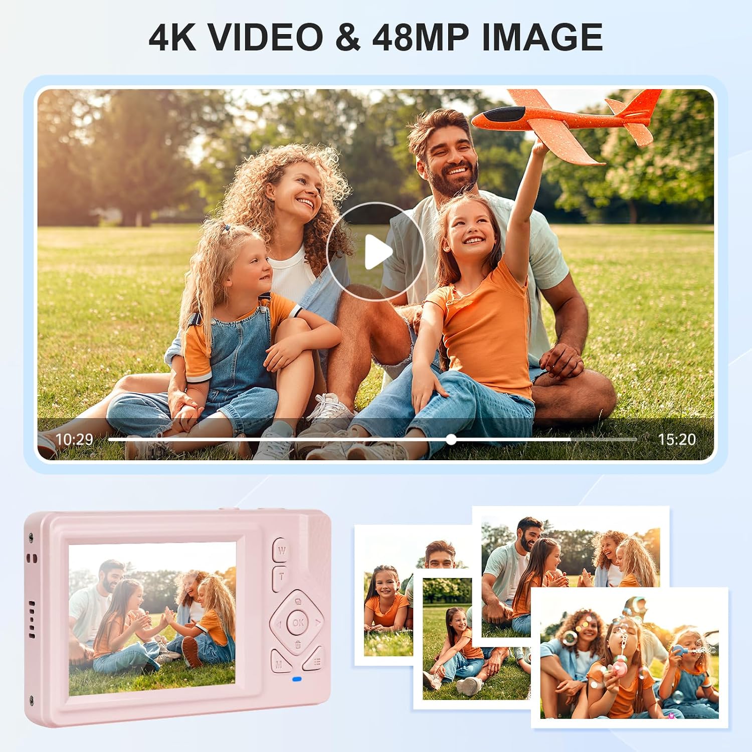Detalle 2 de Fotocamera digitale 4K 48MP UHD con schermo da 2,83” e zoom 18x – Rosa