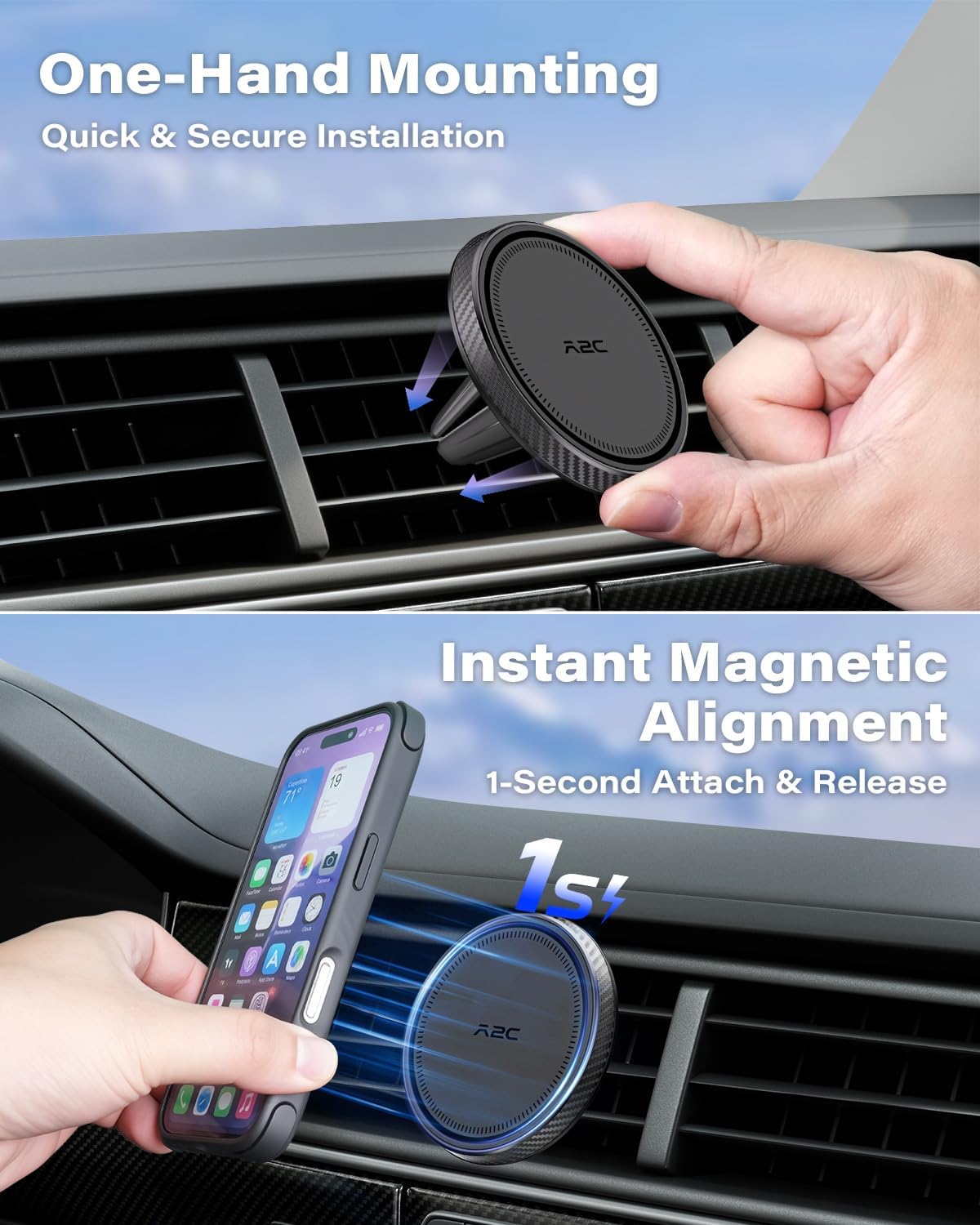 Detalle de MagSafe car phone holder 18N magnetic