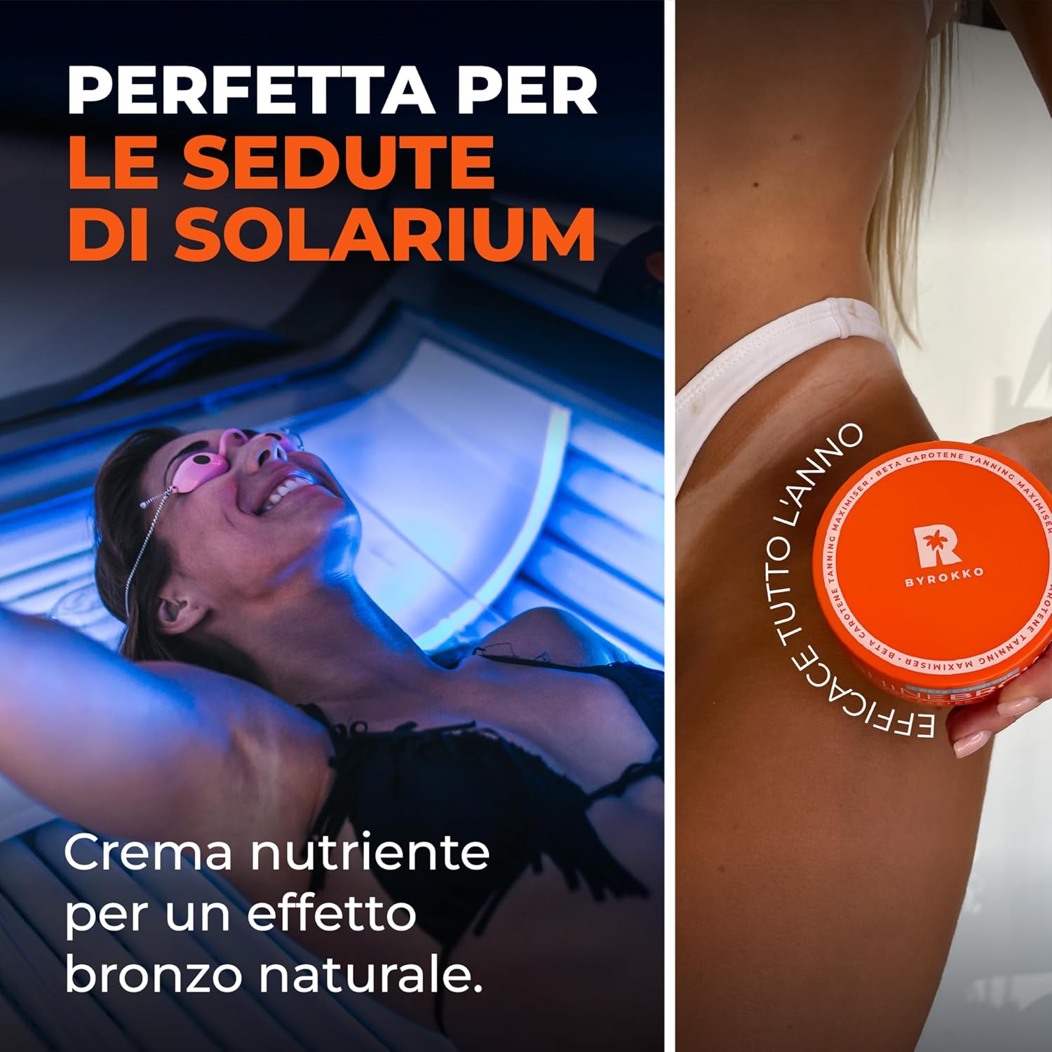 Detalle de BYROKKO Shine Brown Beta Carotene Acceleratore: crema solare abbronzante a base di beta carotene, 210 ml