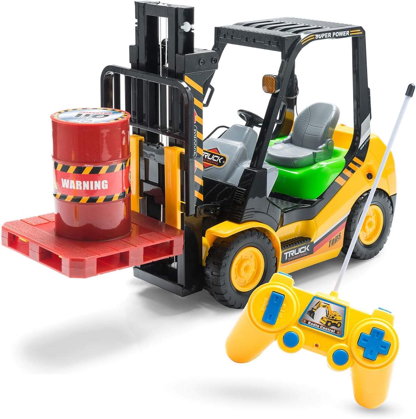 Chariot élévateur télécommandé RC 1:14 2,4 GHz – empileur pour jouets de construction (transpalette)