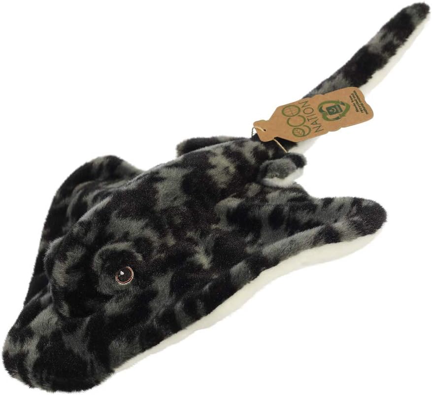 Detalle de Aurora 35019 Eco Nation Stingray 12In Soft Toy – Black & Grey (Medium)