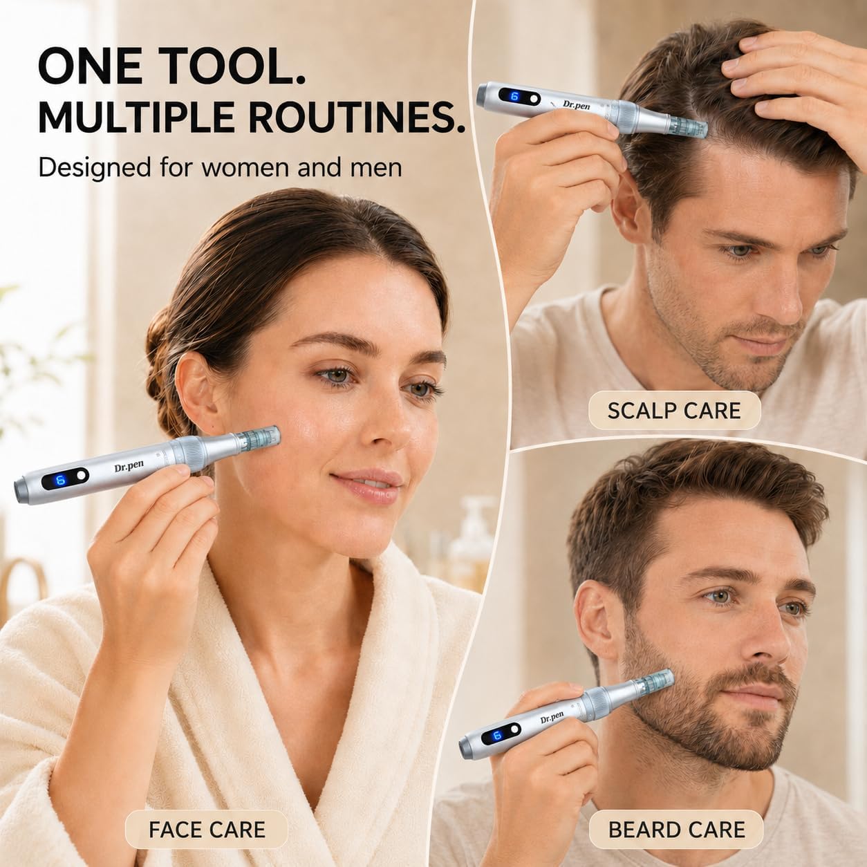 Detalle 2 de DMFAUM FW-M7 Microneedling Pen, 6 Speeds, Adjustable Depth, Type-C Charging