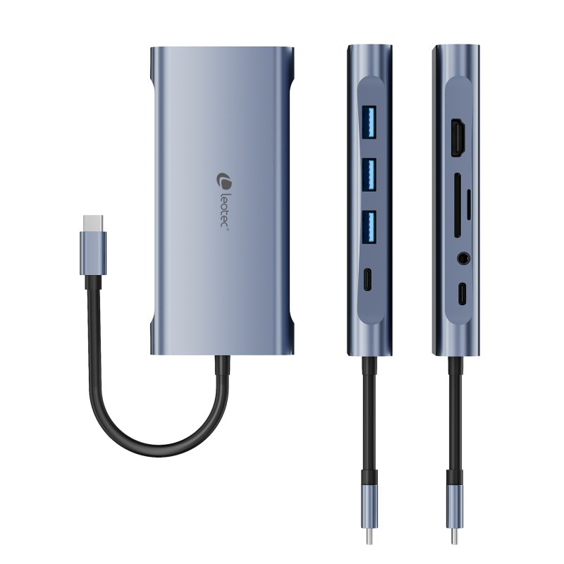 Detalle de Leotec Docking Station 11 en 1 para USB-C