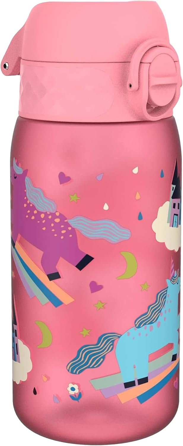 Detalle de Ion8 Borraccia per Bambini 350 ml – a Prova di Perdite, Rosa Unicorni
