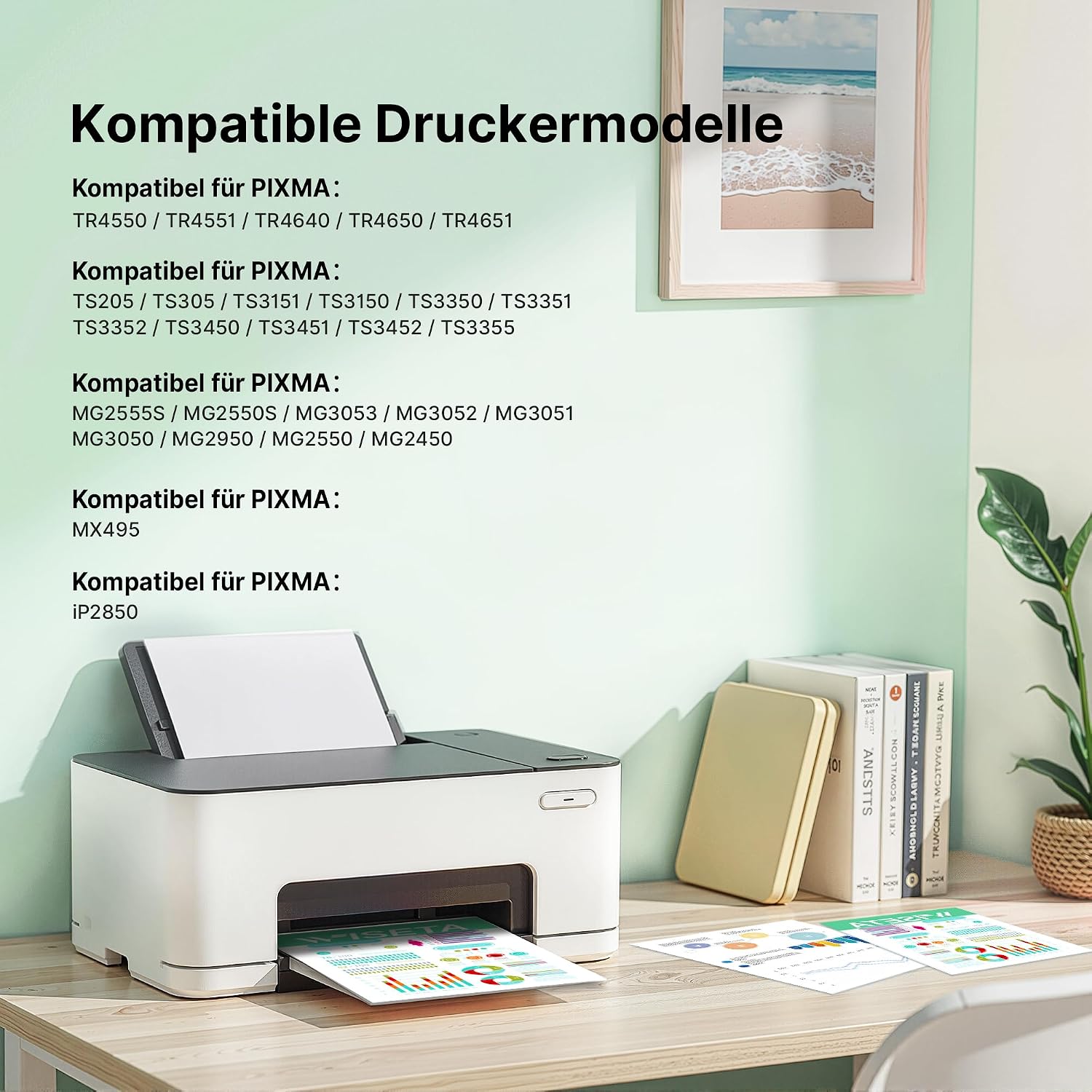 Detalle de WISETA PG-545XL CL-546XL Patronen – Kompatibel für Canon Druckerpatronen (Multipack 545 XL Schwarz + 546 XL Farbe)