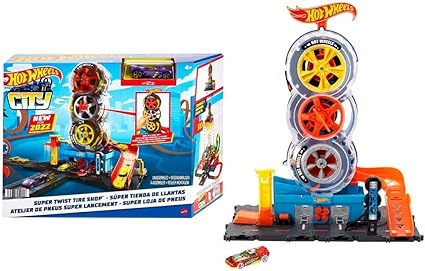 Detalle de Hot Wheels City Taller con Rueda Gigante y Coche