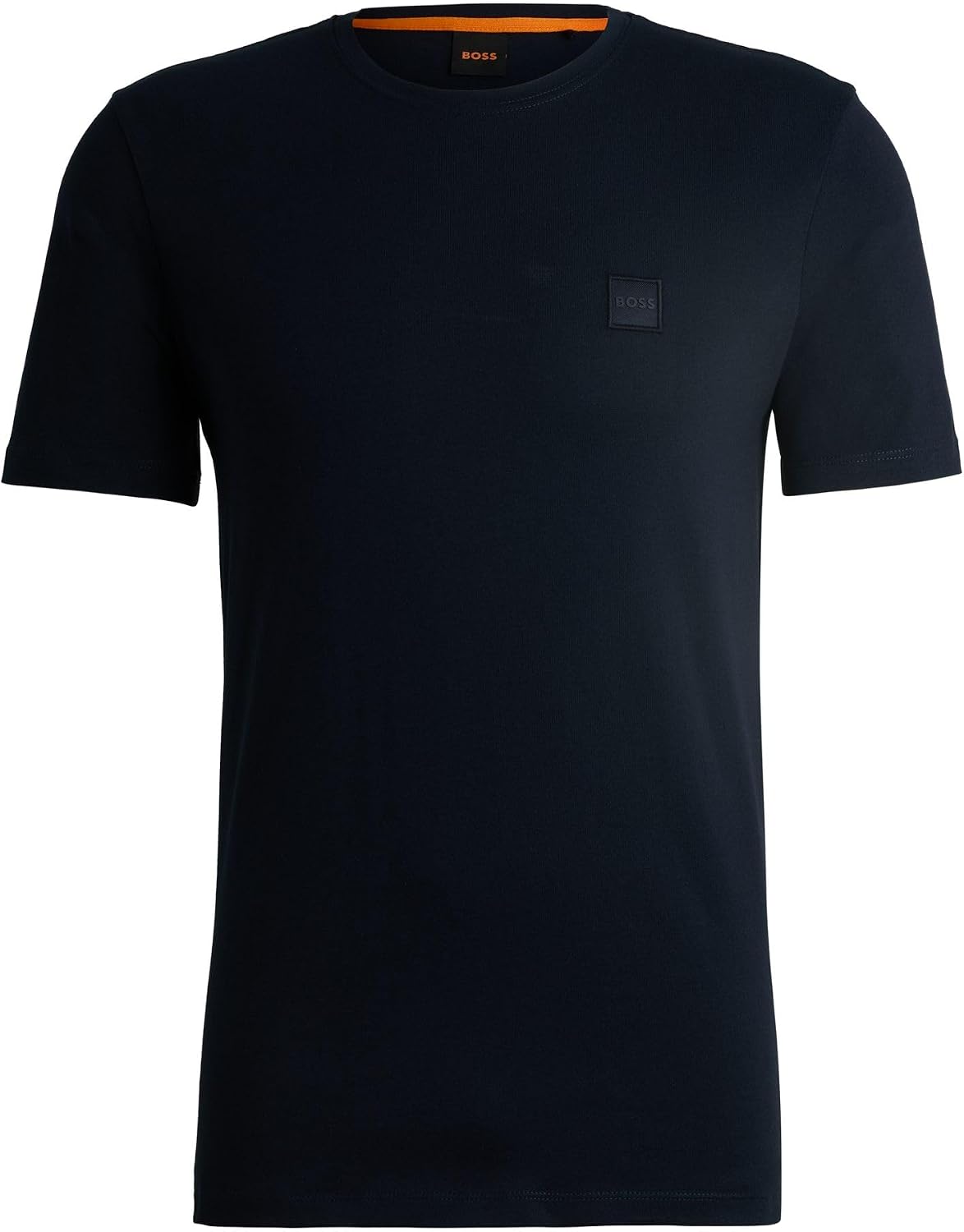 Detalle de BOSS Herren Tales Relaxed-Fit T-Shirt aus Baumwoll-Jersey mit Logo-Aufnäher
