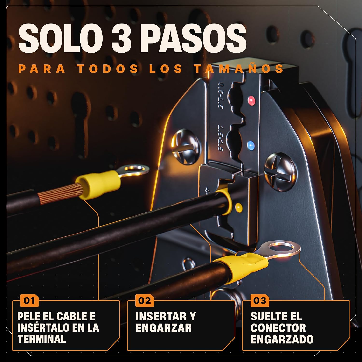 Detalle de BAURIX Crimpadora terminales 0,50–6 mm²