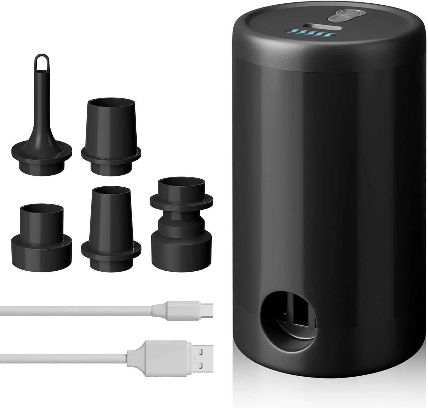 Detalle de ytorgr Portable Electric Mini Air Pump for inflatables (rechargeable, Type-C)