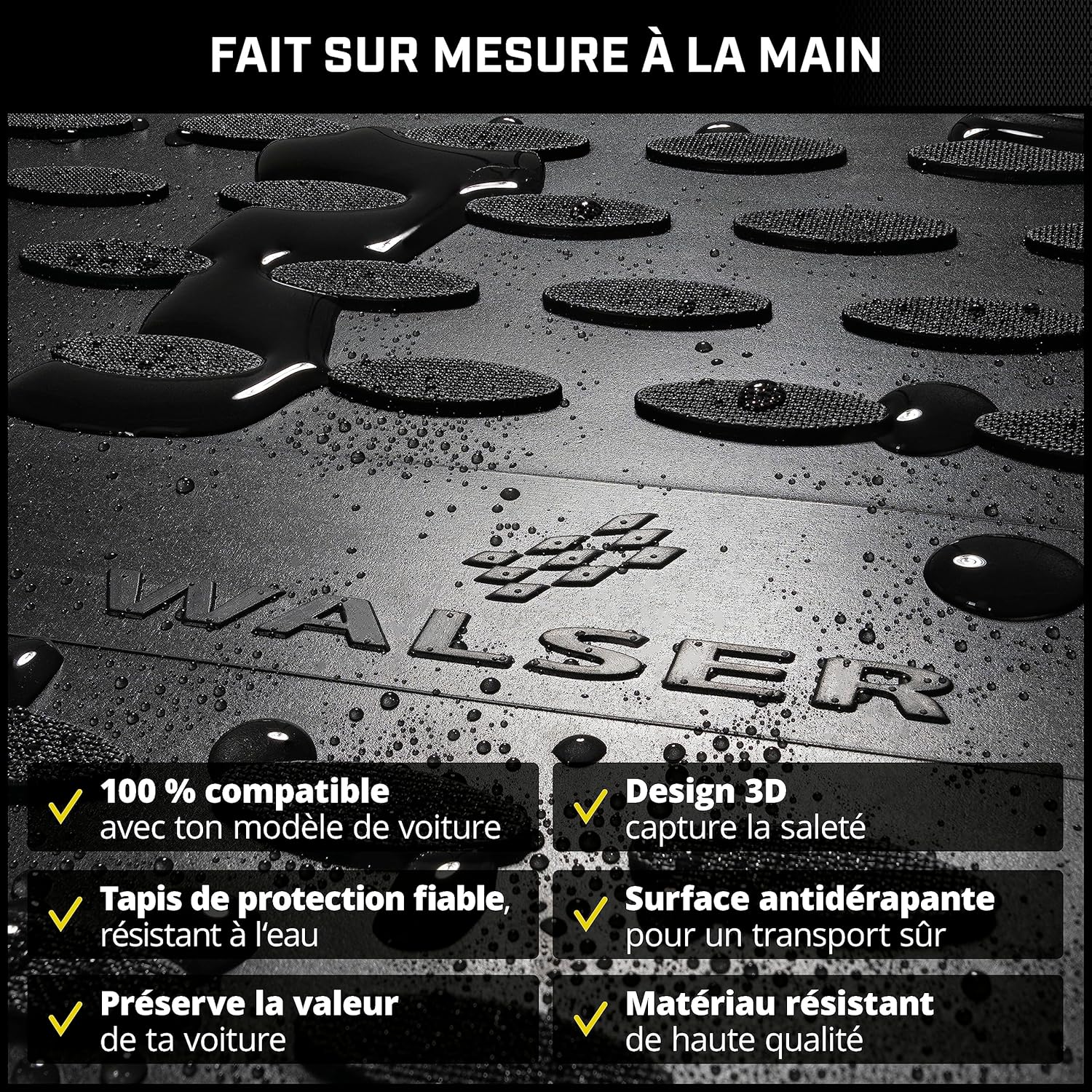 Thumbnail 6 de Tapis de sol sur mesure Walser XTR en caoutchouc (TPE) pour VW Touareg II 2010-2018