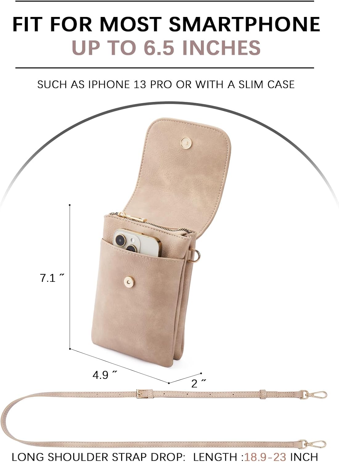 Thumbnail 1 de BOSTANTEN crossbody phone bag, 5 inch