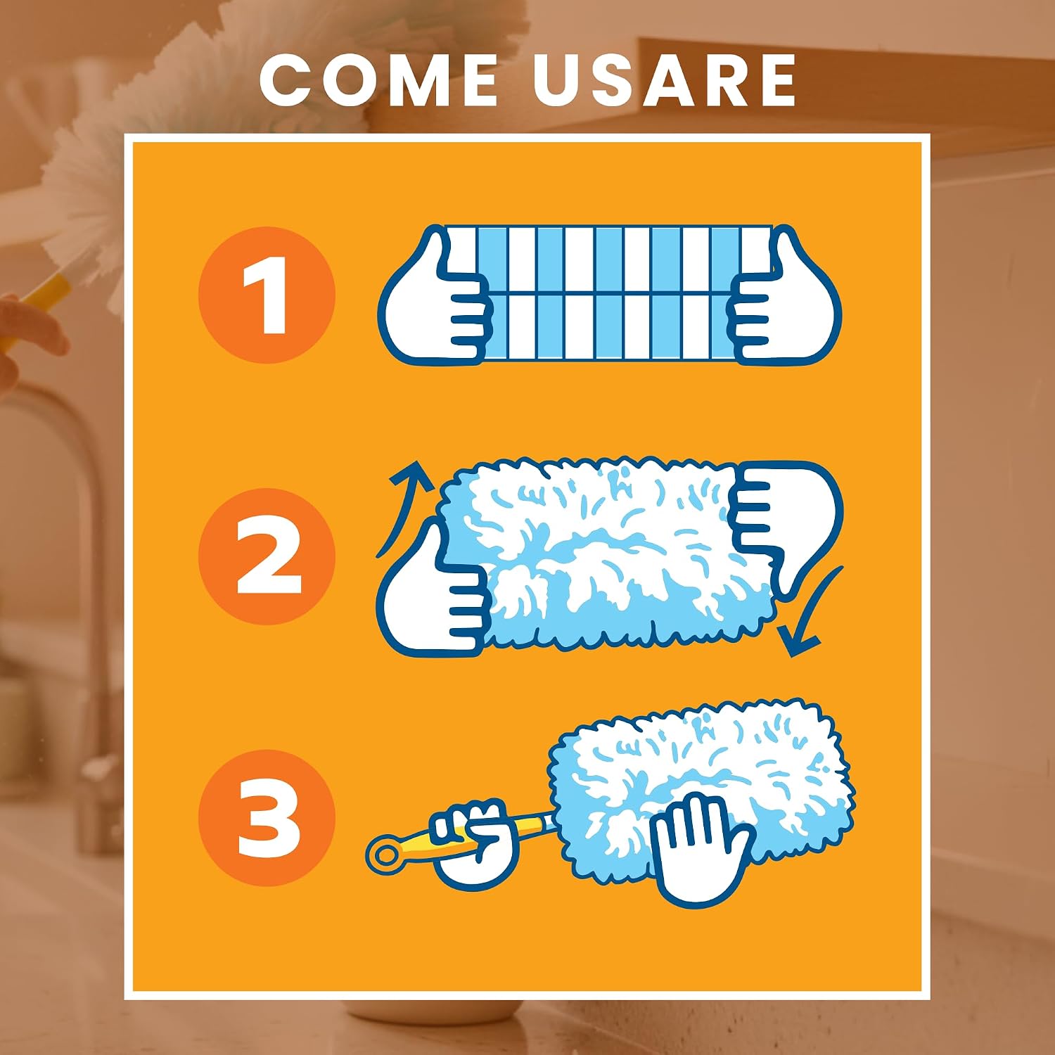 Detalle de FixedNow XXL set da 30 panni catturapolvere per Swiffer Duster (con asta e manico)