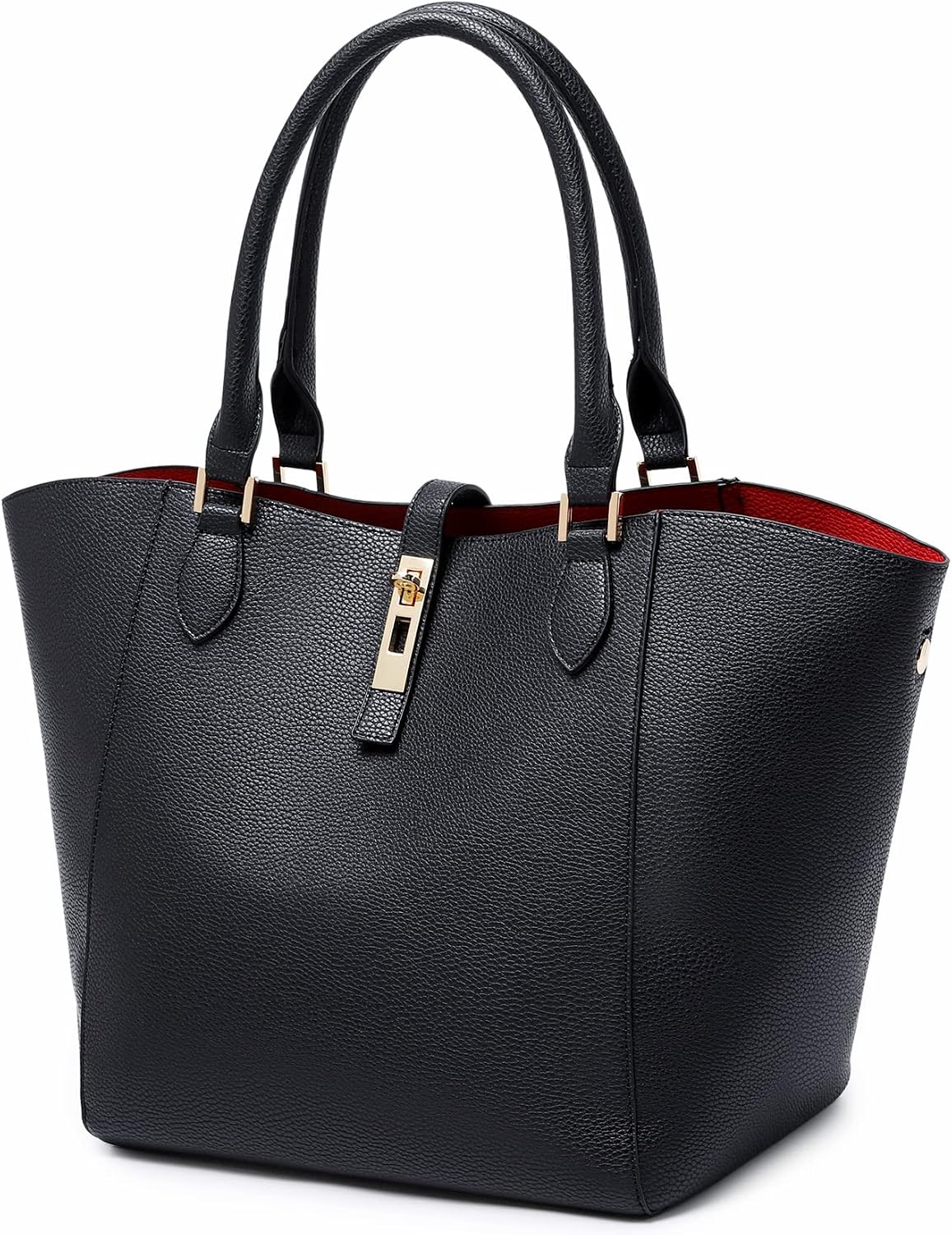 Detalle de sqlp Shopper Tasche Damen Groß – Ledertasche Big Tote Bag mit Henkelgriff und Schultergurt